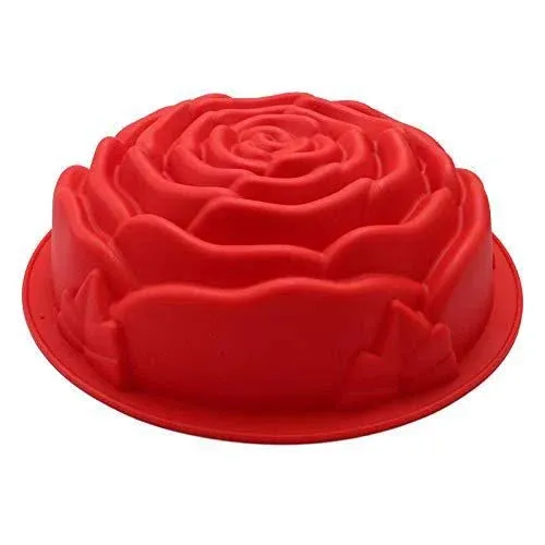 Wetco Large-Sized Rose Flower Candy Chocolate Making Baking Silicone Mold, Random ...