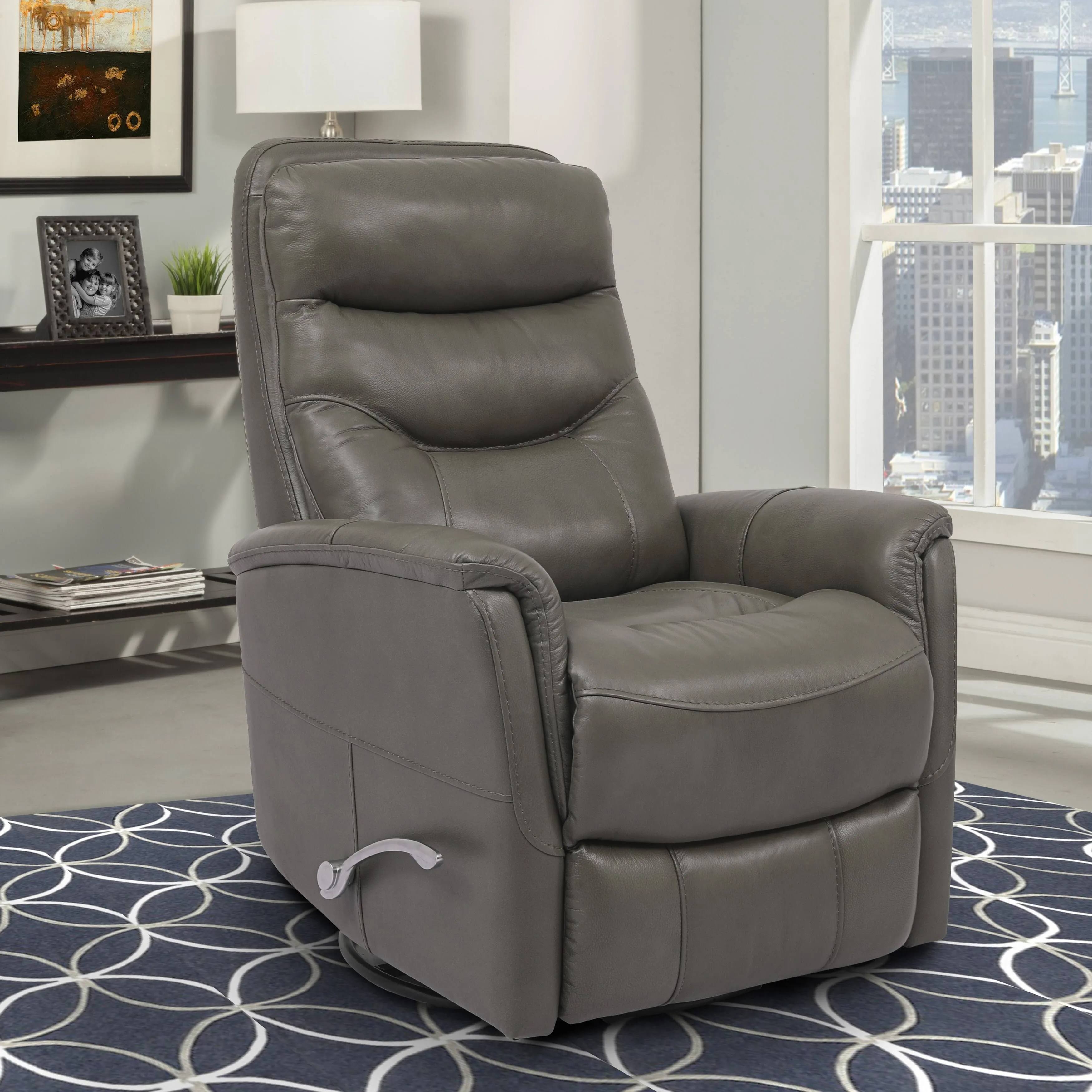 Parker Living Gemini - Ice Manual Swivel Glider Recliner