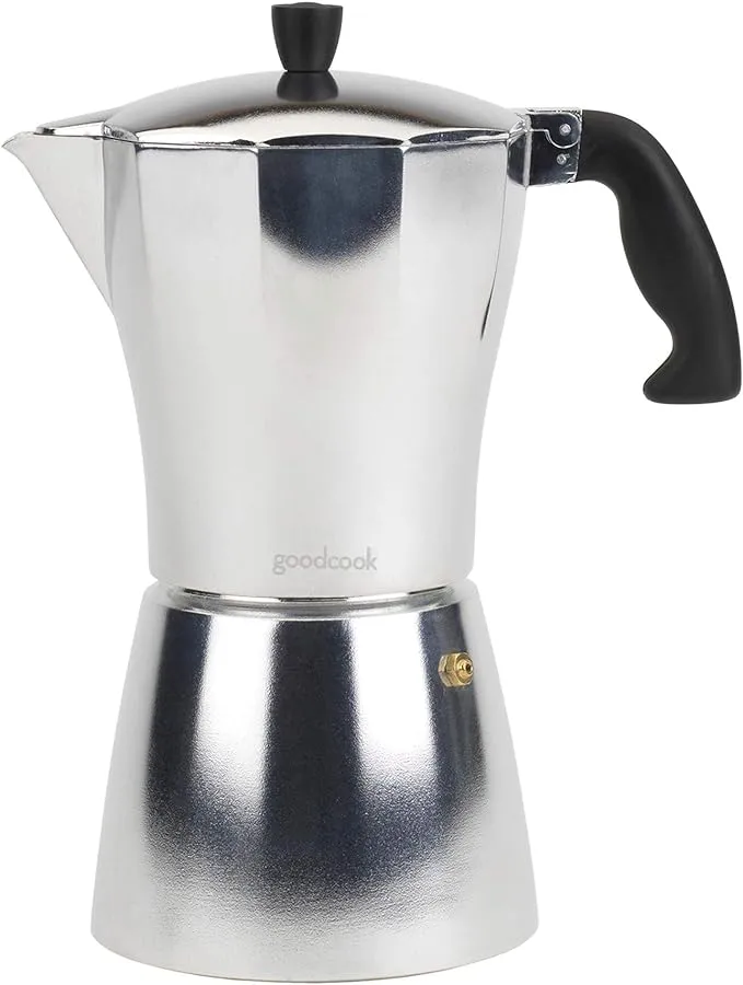 Koffe 12cup Aluminum Stovetop Moka Pot Espresso Maker Silver