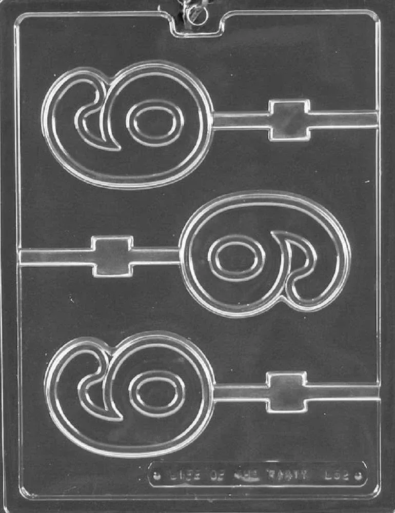 L052 #6 Number 6 Six Birthday Anniversary Lollipop Chocolate Candy Mold