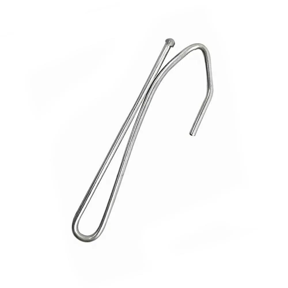 Curtain Hooks Stainless Steel Single Prongs Metal Long S Hooks Pinch Pleat Dr...