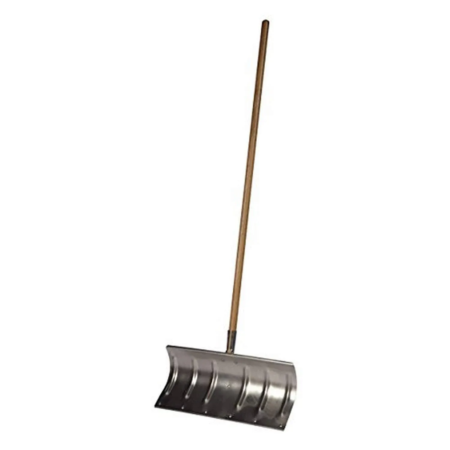 Bigfoot Aluminum Snow Shovel Pusher Design - 20" Blade - Non-Stick Coating - Wooden Handle