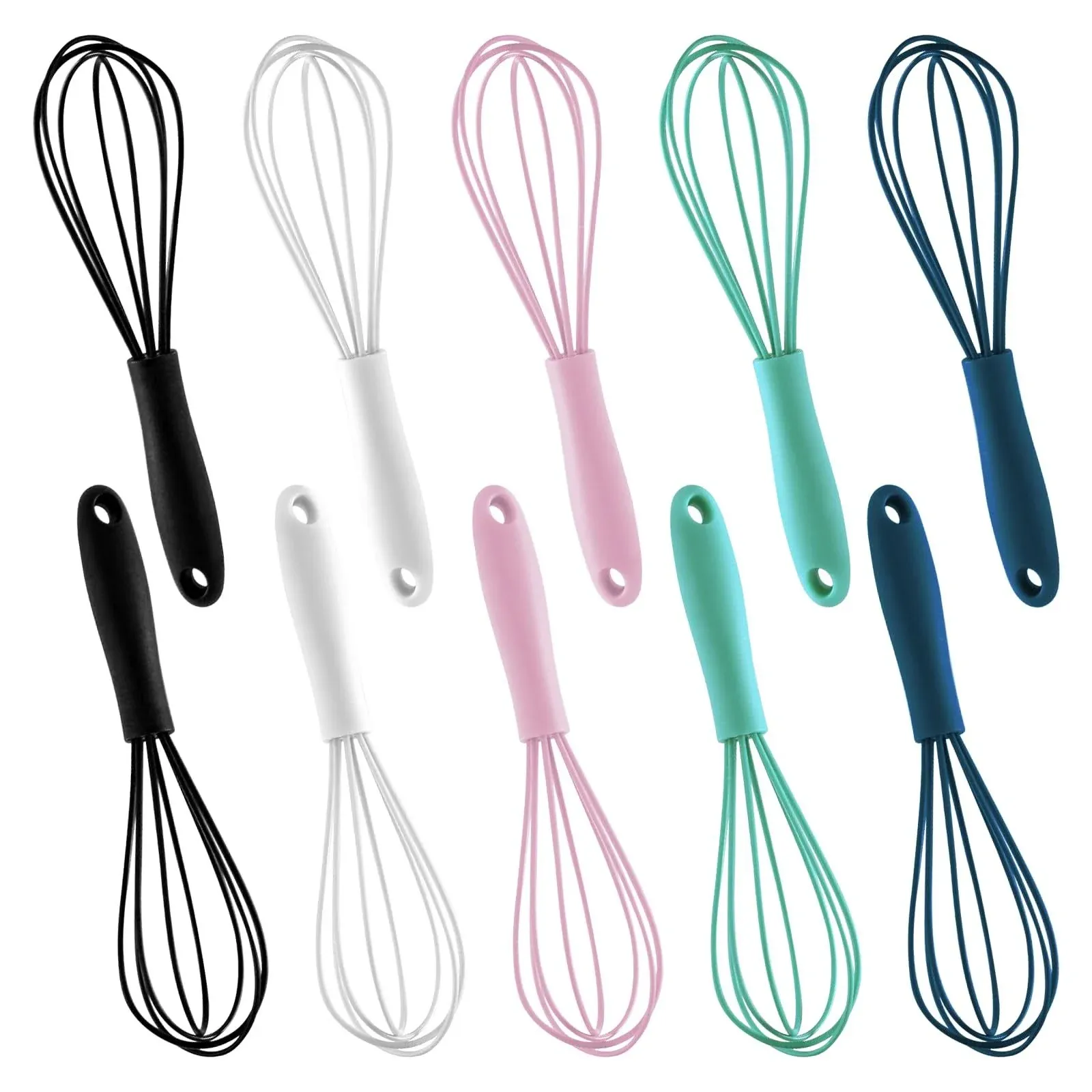 LAPXSNZD Silicone Whisk -5 Pcs Colorful Kitchen Mini Silicone Whisks,Whisk Set ...