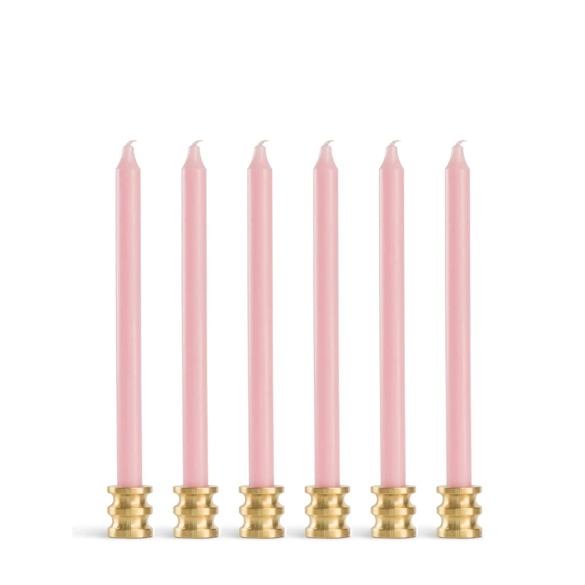 Anacua House | Pink | 12 inch Solid Color Taper Candles | 6 Pack