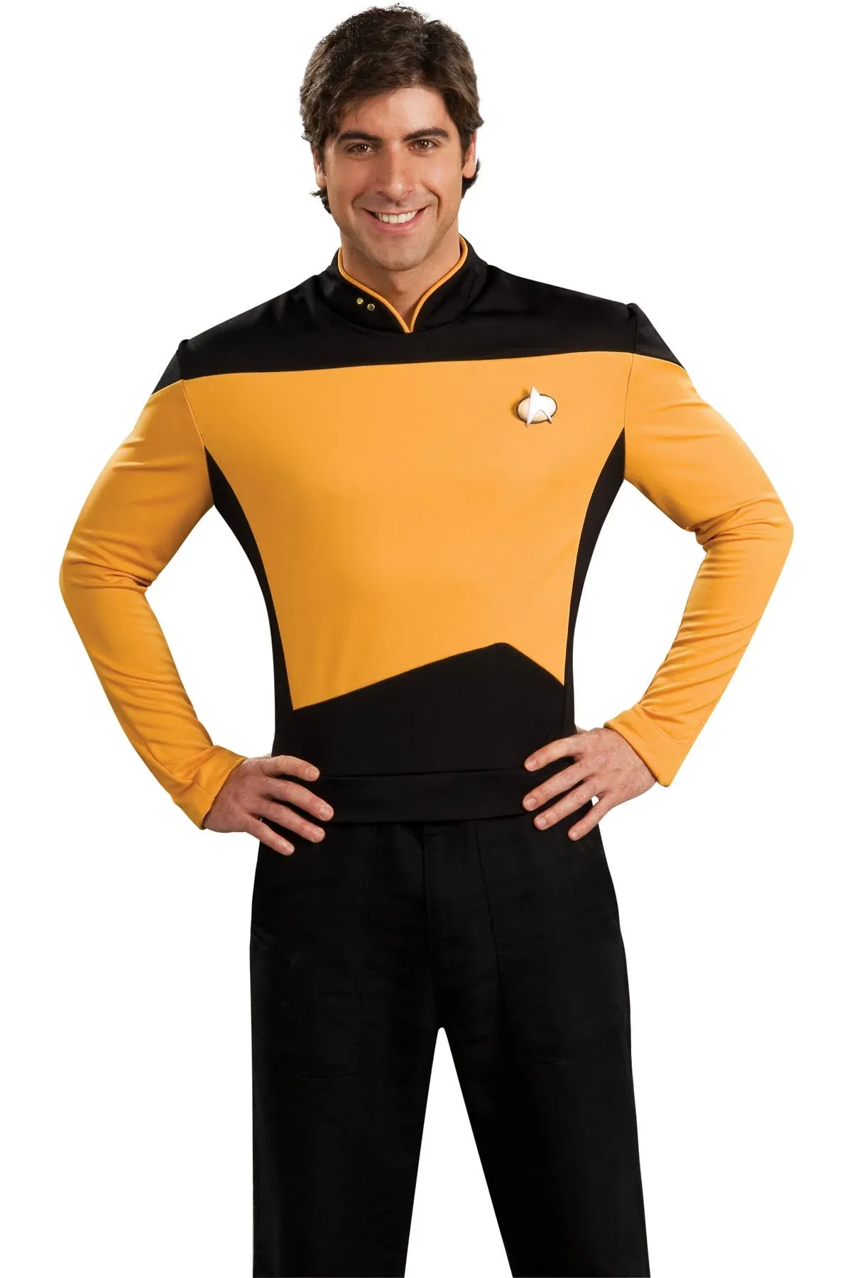 Operations Uniform Star Trek Next Generation Gold Fancy Dress Halloween Costume