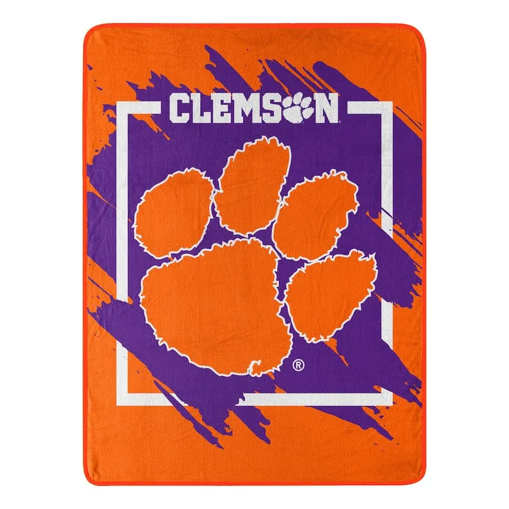 Northwest NCAA Clemson Tigers Unisex-Adult Micro Raschel Throw Blanket, 46" x 60", Halftone