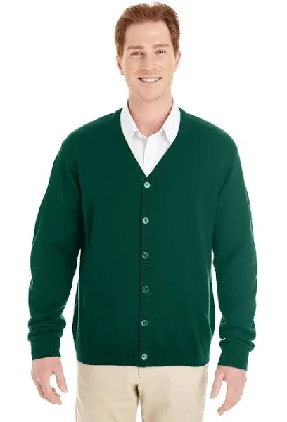 Harriton Mens Pilbloc V-Neck Button Cardigan Sweater