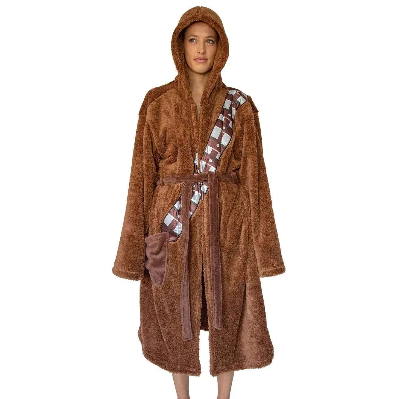 Star Wars Chewbacca Hooded Bathrobe for Adults  One Size Fits Most