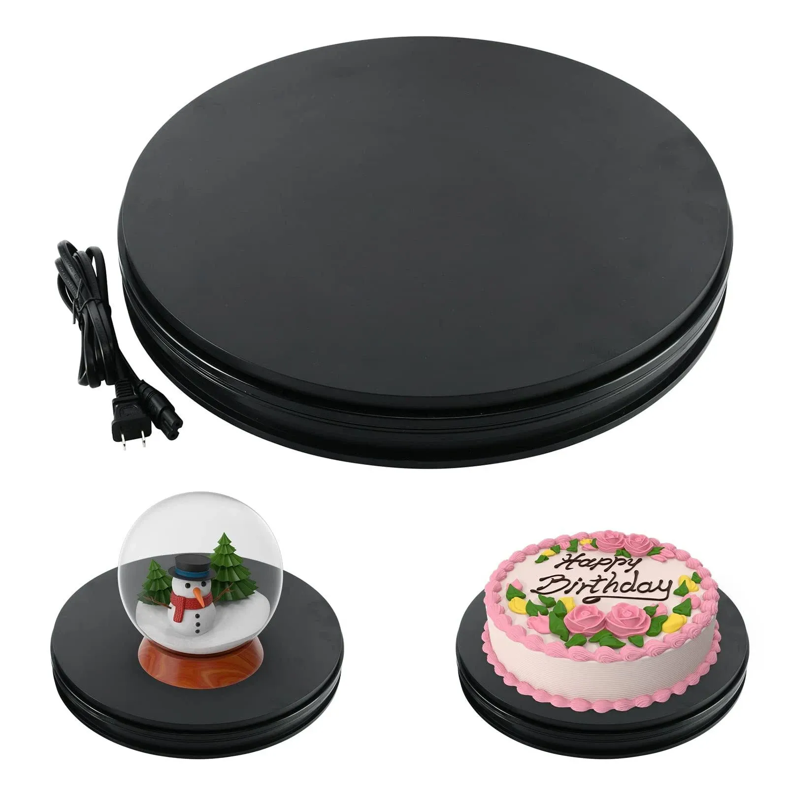 Homend 110V Electric Motorized Rotating Turntable Display Stand, 18inch/45cm ...