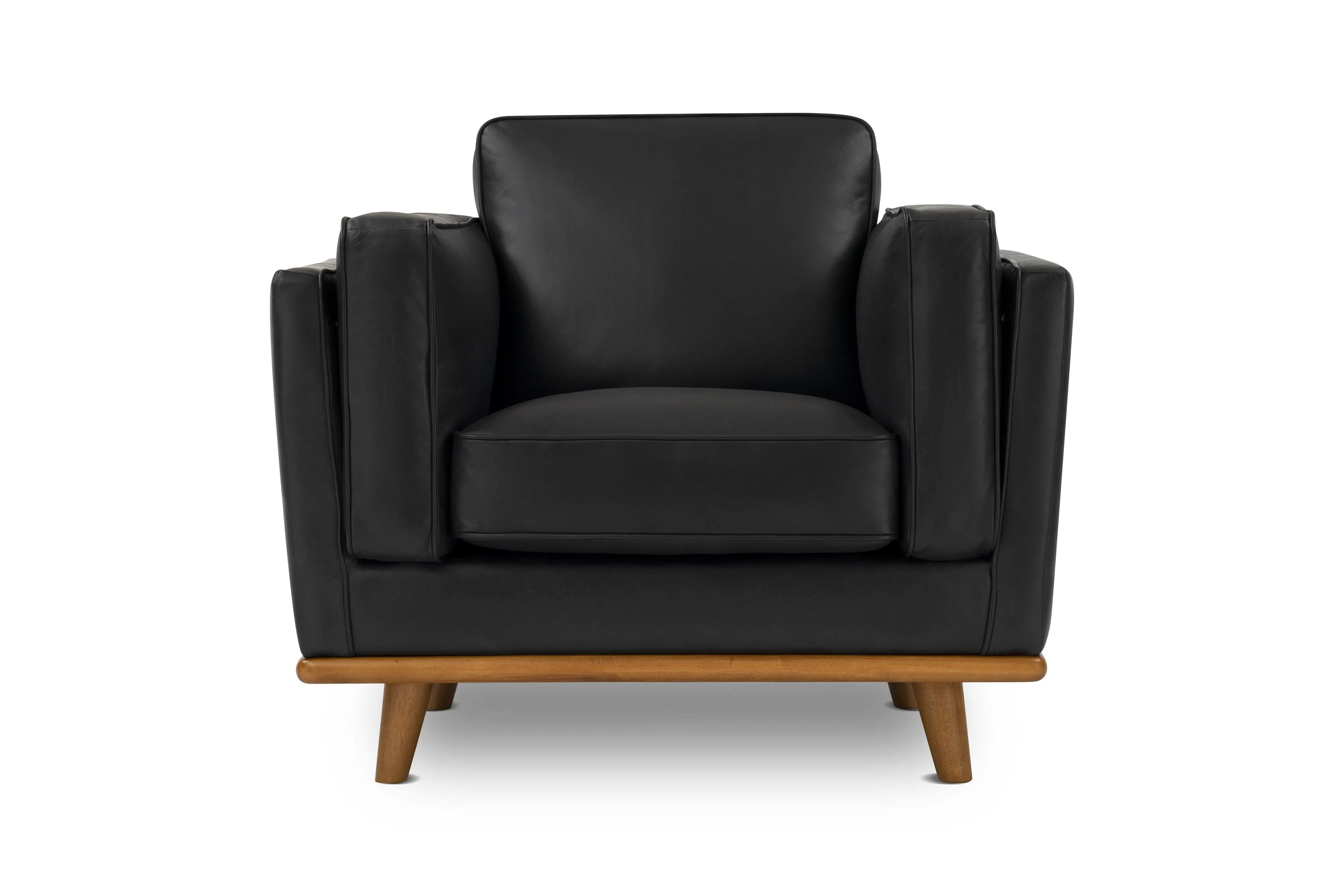 Valencia Artisan Modern Top Grain Nappa 11000 Leather Single Seat Sofa, Cognac - Midcentury - Armchairs And Accent Chairs - by E-VISION INTL INC. | Houzz