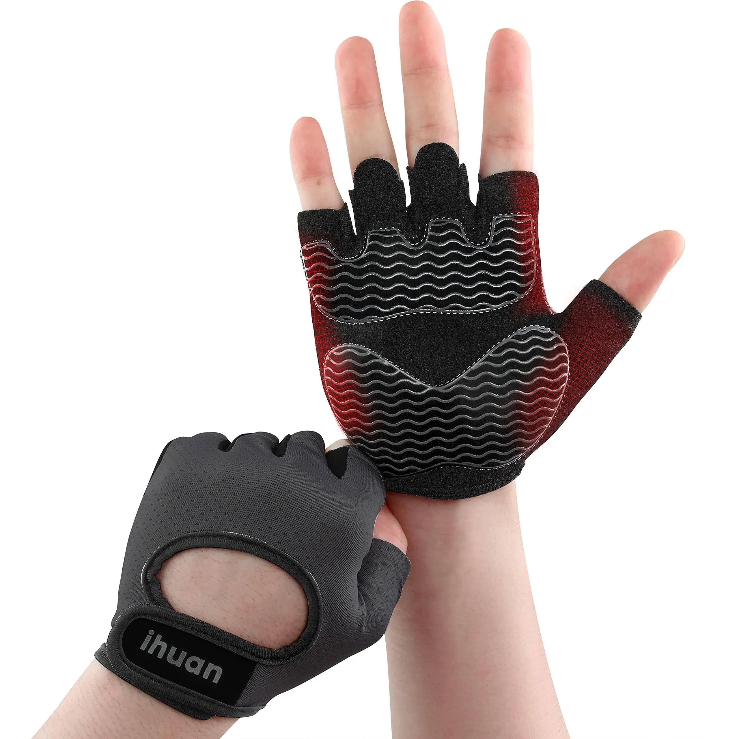 ihuan Workout Gloves for Men and Women - Extra Breathable Full Palm Protection ...