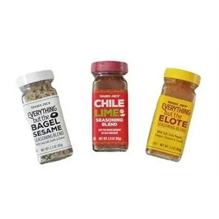 Trader Joe's BBQ Seasoning 3 Pack with 1 Each Everything But The Bagel 2.3 oz ...