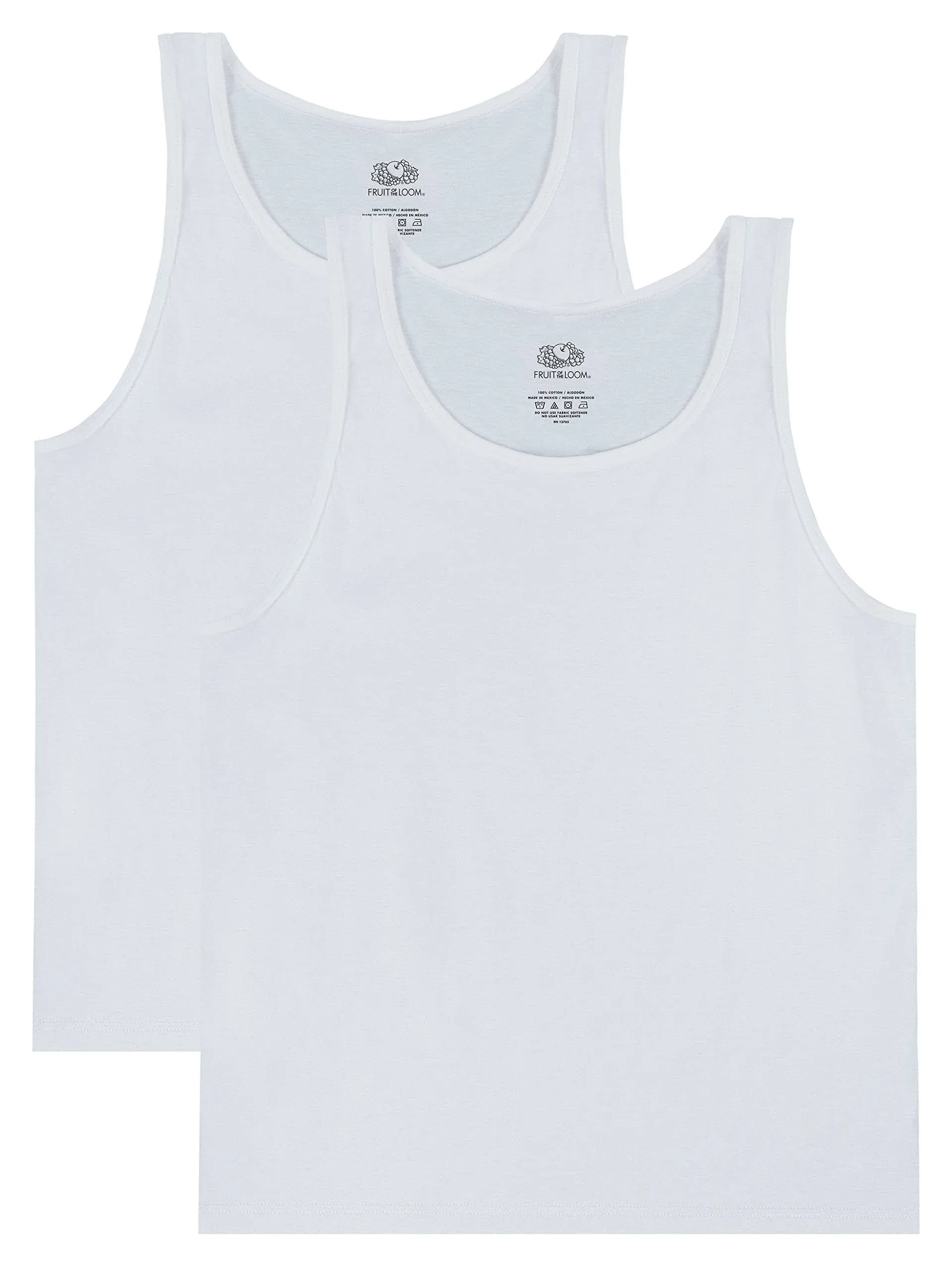 Fruit of The Loom Men's EverSoft Tank Tops, 2 Pack