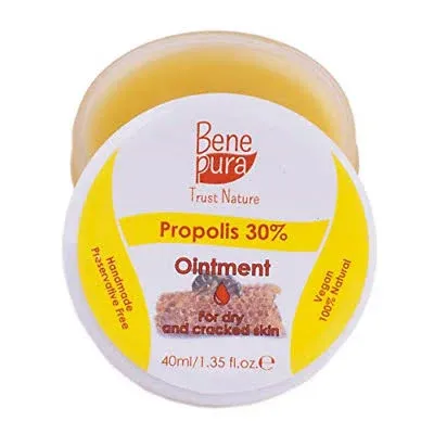 BenePura Propolis Ointment - Natural Anti Itch Cream with 30% Propolis - Itch Relief for Humans, Rash Cream - Multipurpose Moisturizing Propolis Cream for Dry Skin and Cracked Heel Repair - 1.35fl. Oz