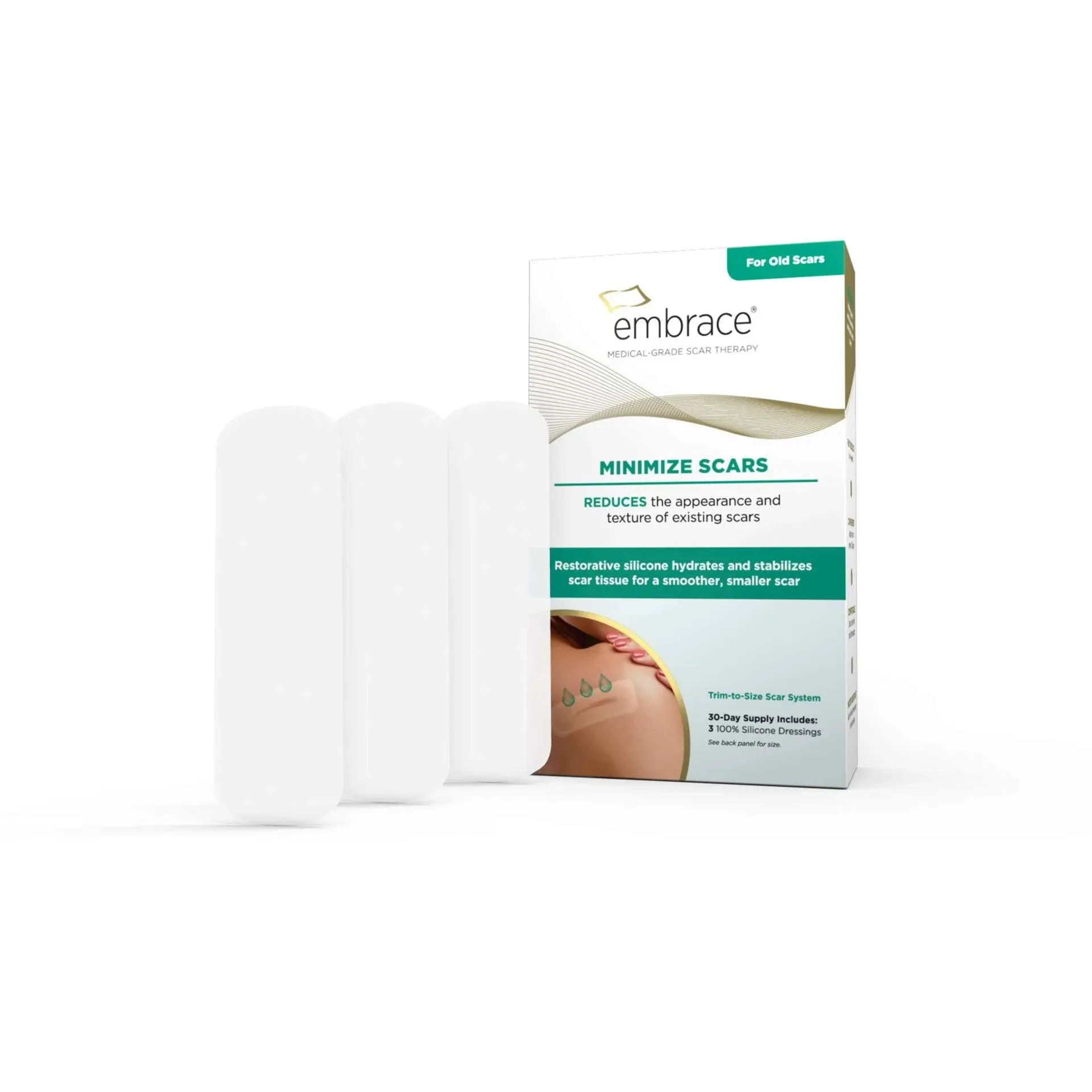 Embrace Minimize Silicone Scar Sheets for Old Scar Treatment Cut to Size 4.7 in.