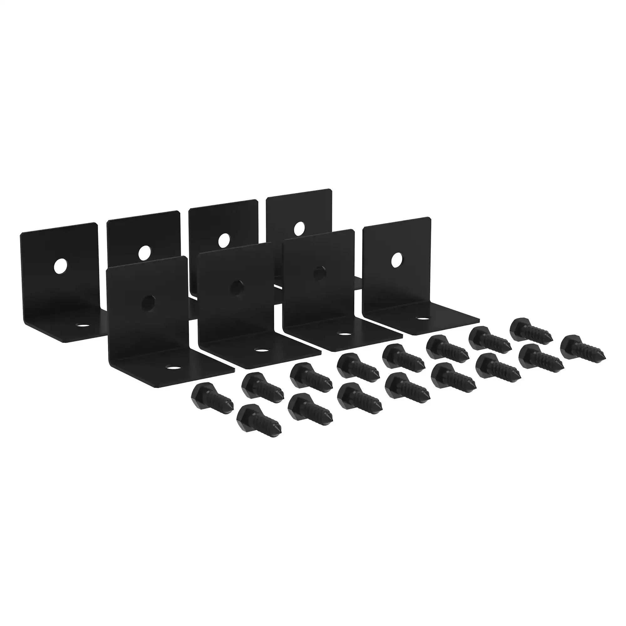 National Hardware N900-011, Raised Garden Bed Corner Brackets, Metal Corner Brackets and Screws for Wood Planter Box, Black