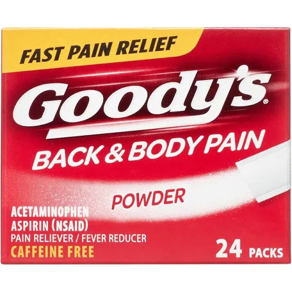 Goody&#039;s Back and Body Pain Relief Powder, Dissolve Packs, 24 Individual Packets