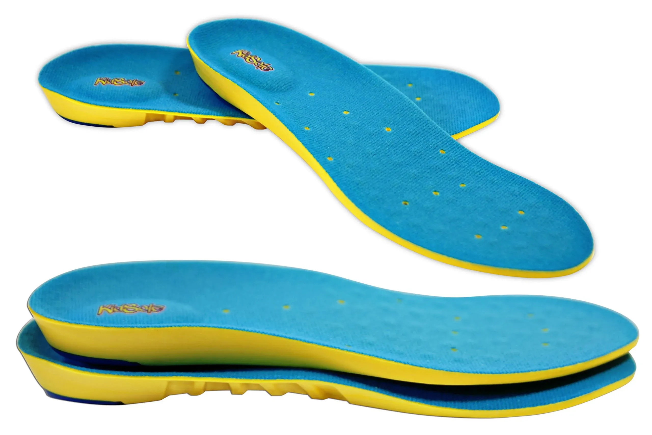 KidSole Children's Athletic Memory Foam Insoles for Arch Support and Comfort for Active Children ((24 cm) Kids Size 2-6)