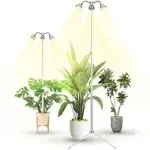 Grow Lights for Indoor Plants Full Spectrum with Detachable Tripod Stand, 10-55 Inches Height Adjustable Aluminum Alloy Indoor Plant Grow Lamp with Auto On/Off Timer Function