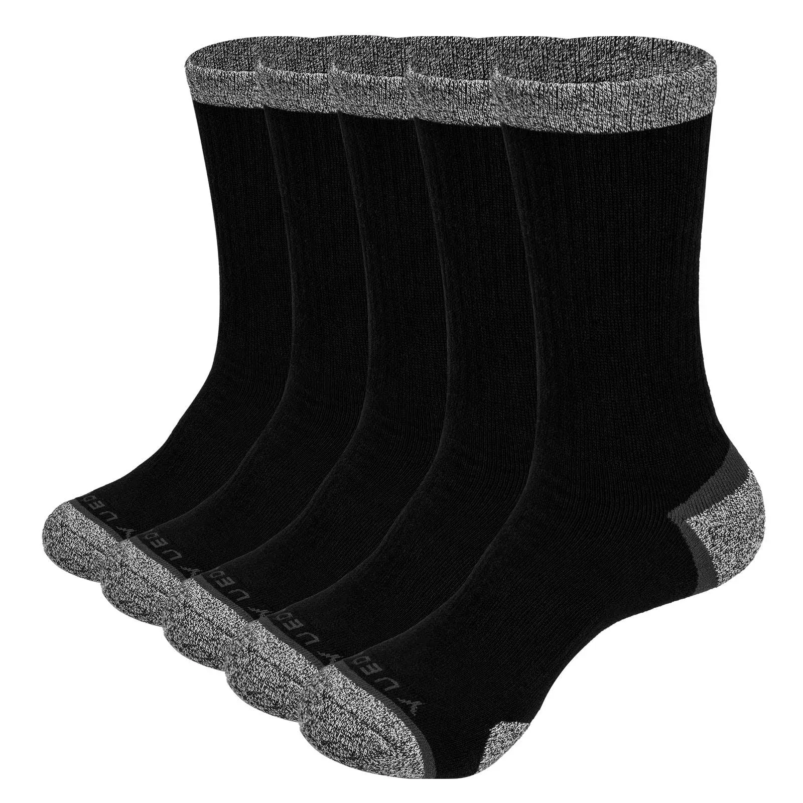 YUEDGE Womens Socks Moisture Wicking Cushioned Crew Socks Gym Golf Tennis Athletic Socks Casual Cotton Socks For Women