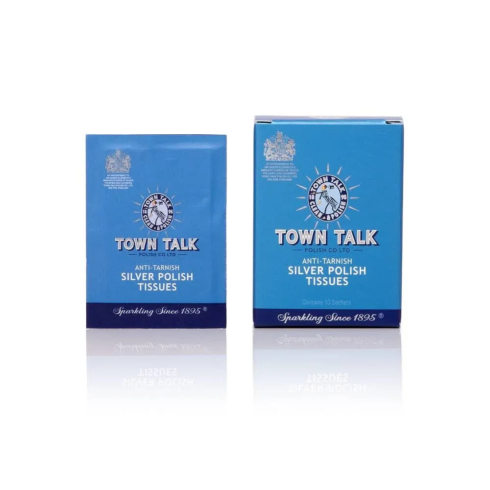 Silver Care Silver Polish Tissue Sachets (10 In Carton) by Town Talk