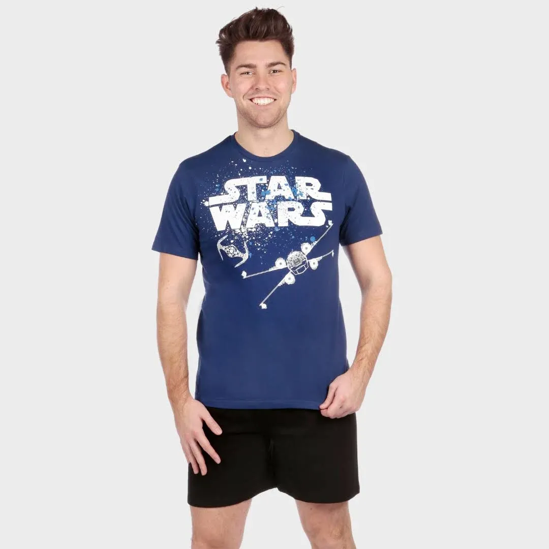 STAR WARS Pajamas | Short Sleeve Men&#039;s Pajama Sets | Cotton Men&#039;s Sleepwear