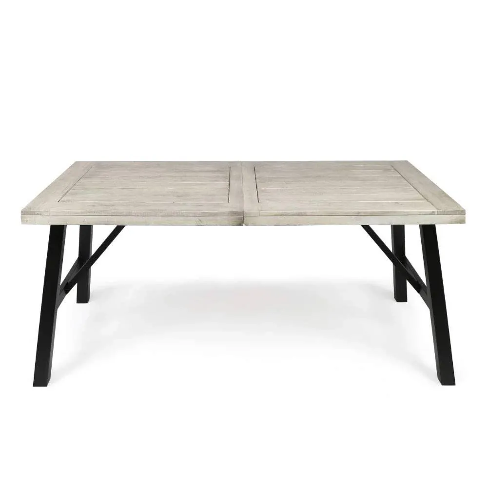 Borocay Light Gray Acacia Patio Dining Table