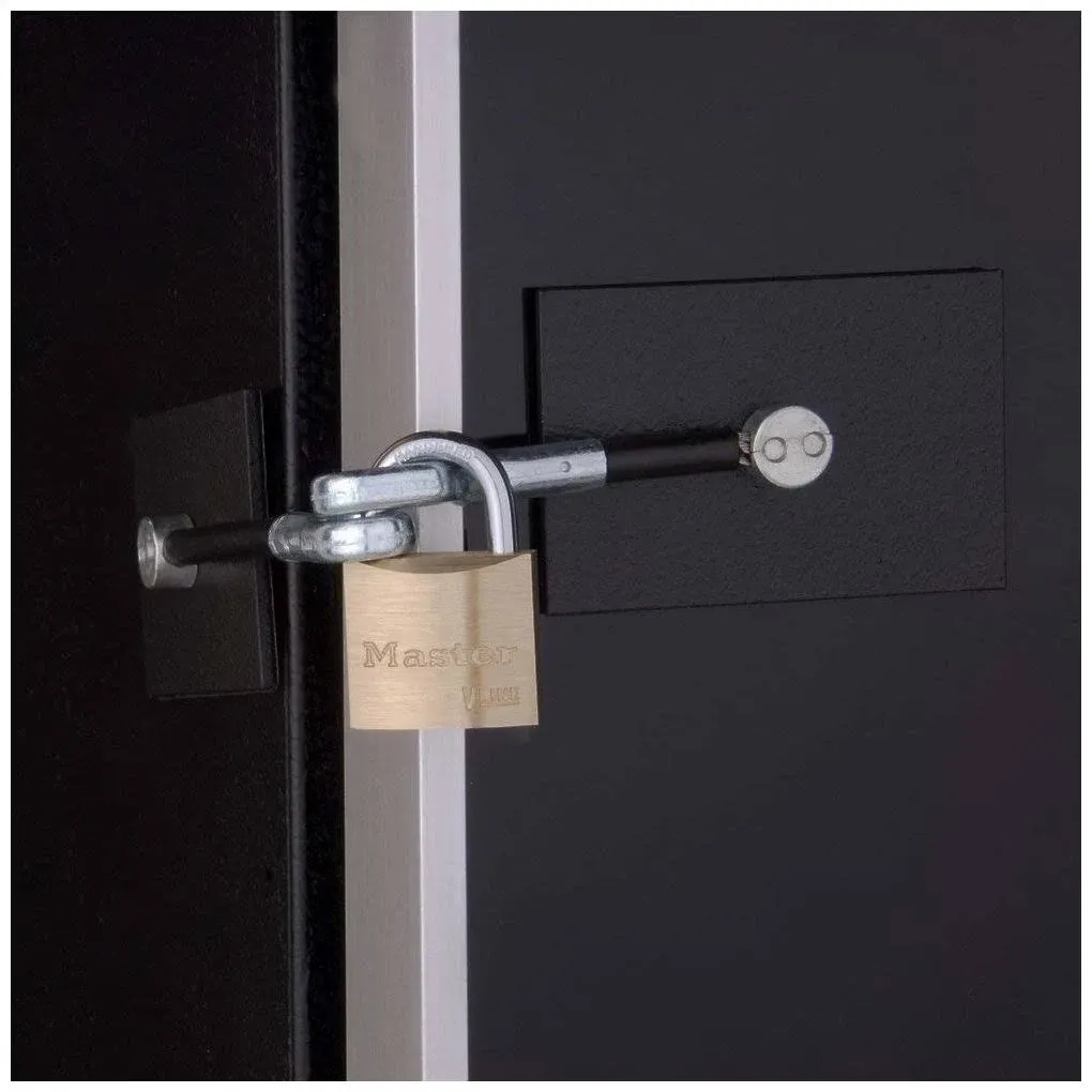 Black Refrigerator Door Lock with Padlock