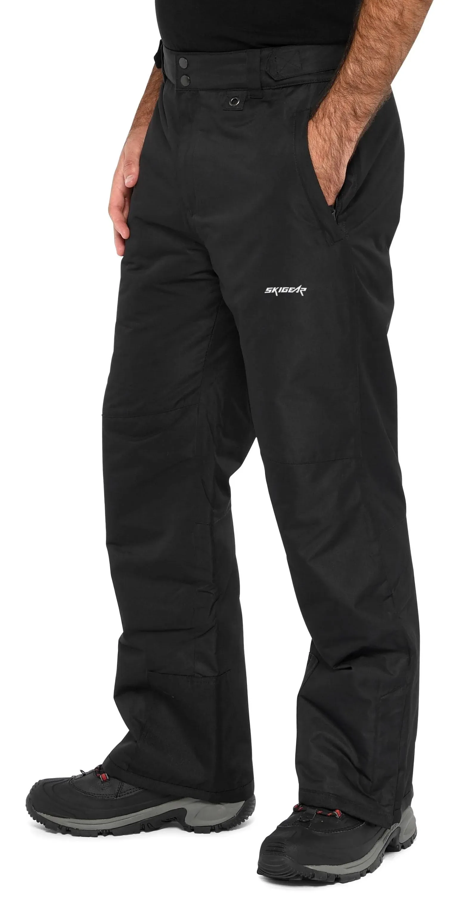 Skigear by Arctix Men's Essential Snow Pants, Size: Large/32 Inseam, Black