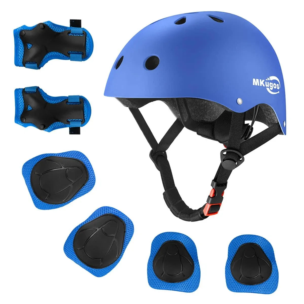 Kids Bike Helmet for Ages 2-14, Adjustable Safety Toddler Helmet with Protective Gear Set, Skateboard Scooter Helmets with Knee Elbow Pads Wrist Guards