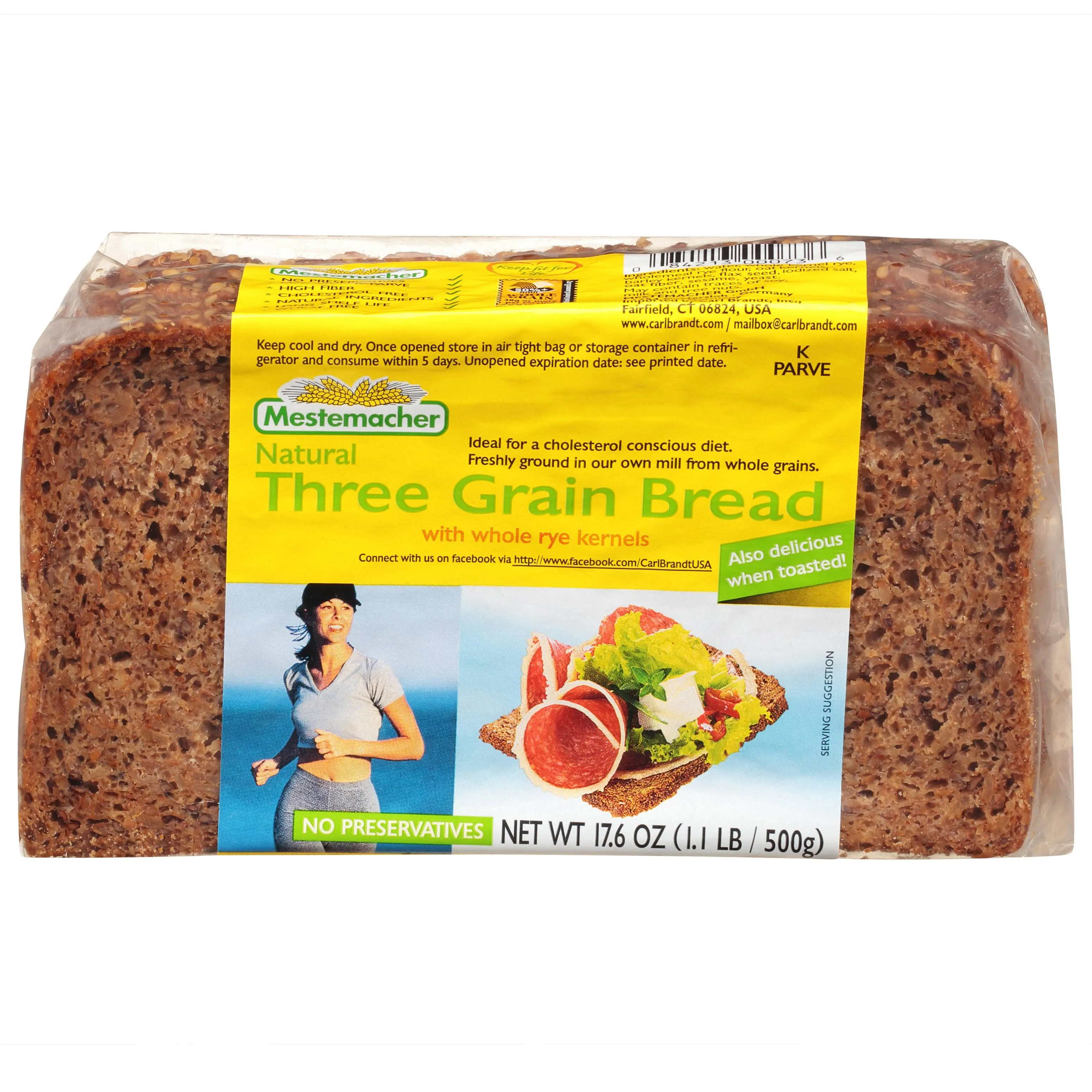 Mestemacher Three Grain Bread, 17.6 oz