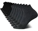 AND1 Men's Athletic Cushion Quarter Cut Ankle Socks