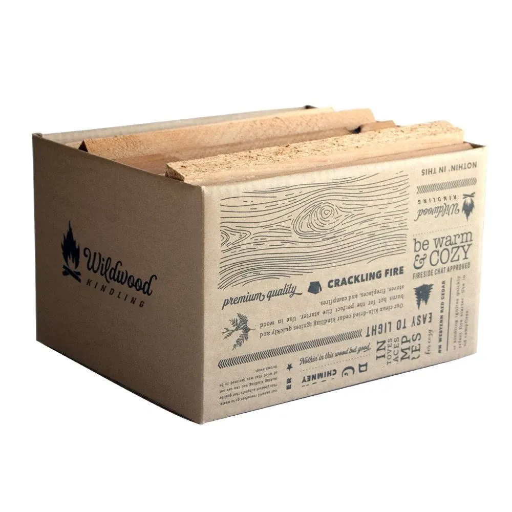 Kiln-Dried Cedar Kindling – Medium Hearth Box, Perfect for Fireplaces