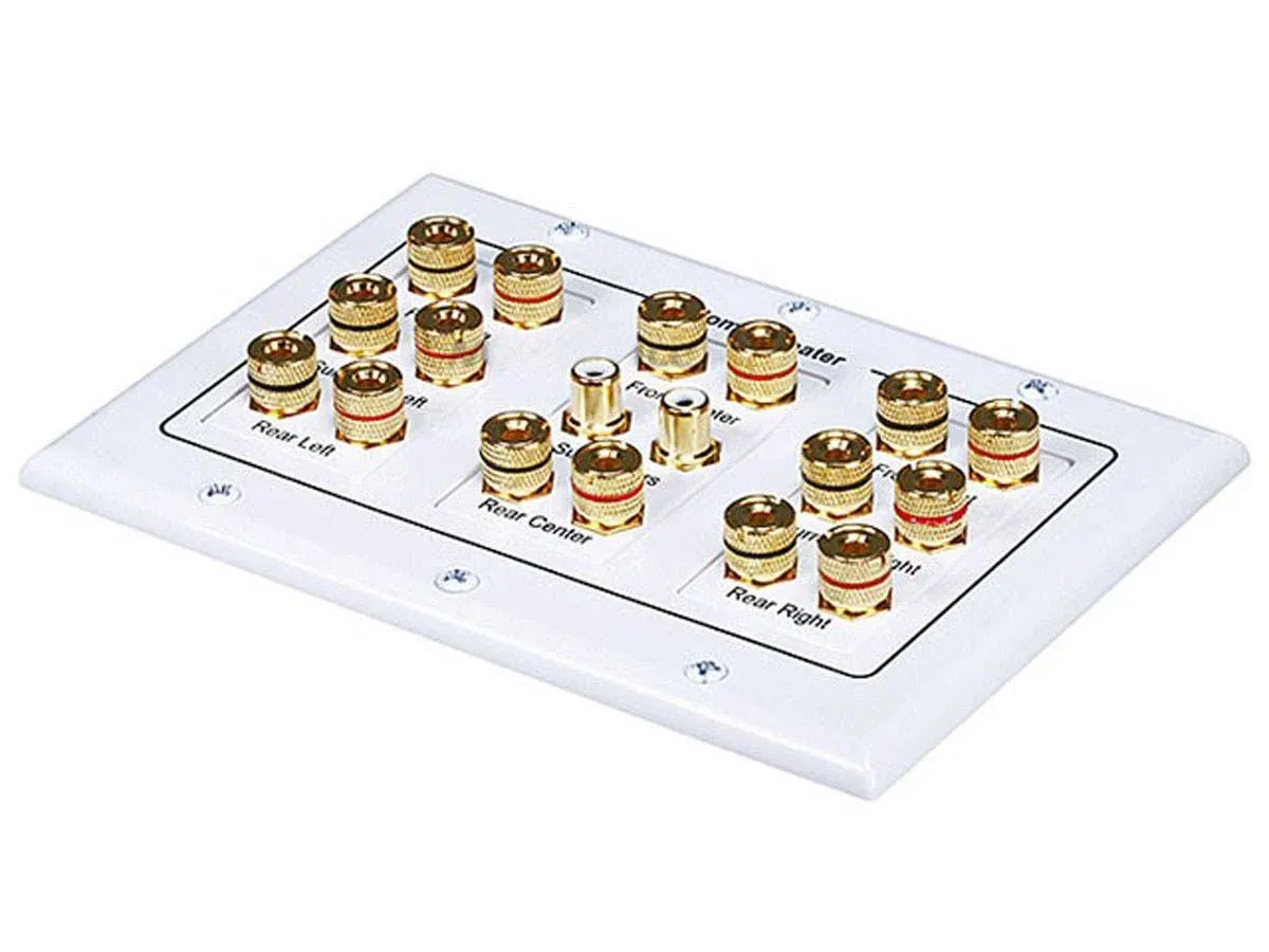 Monoprice | 3-Gang 8.2 Surround Sound Distribution Wall Plate | Realry