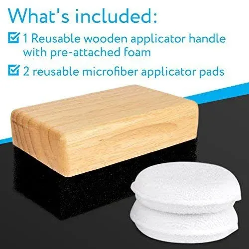 IMPRESA Oil & Wax Large Block Applicator with 2 Microfiber Buffing Pads, for Applying Cutting Board Oil & Wax to Countertops, Butcher Blocks & Other Large Wooden Surfaces