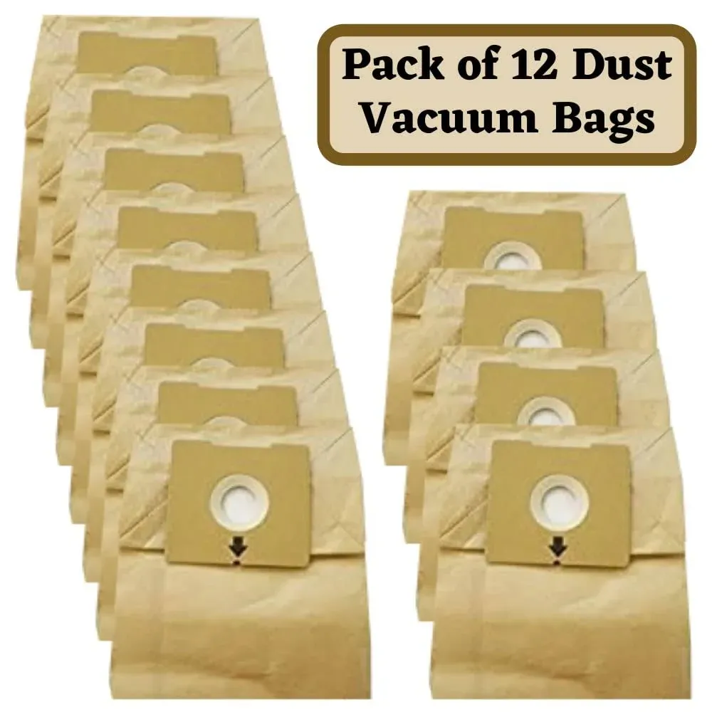 [Pack of 12] Replacement Vacuum Bags Dust Bags for Bissell Zing Vacuum Cleaner Series | Ideal for 4122, 4122D, 1668W, 2154A, 2154C, 2154W OEM # 2138425