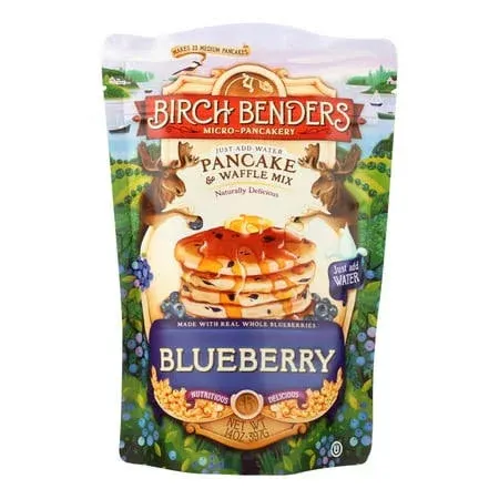 Birch Benders Pancake Waffle Mix Blueberry 14 Oz (Pack Of 6)