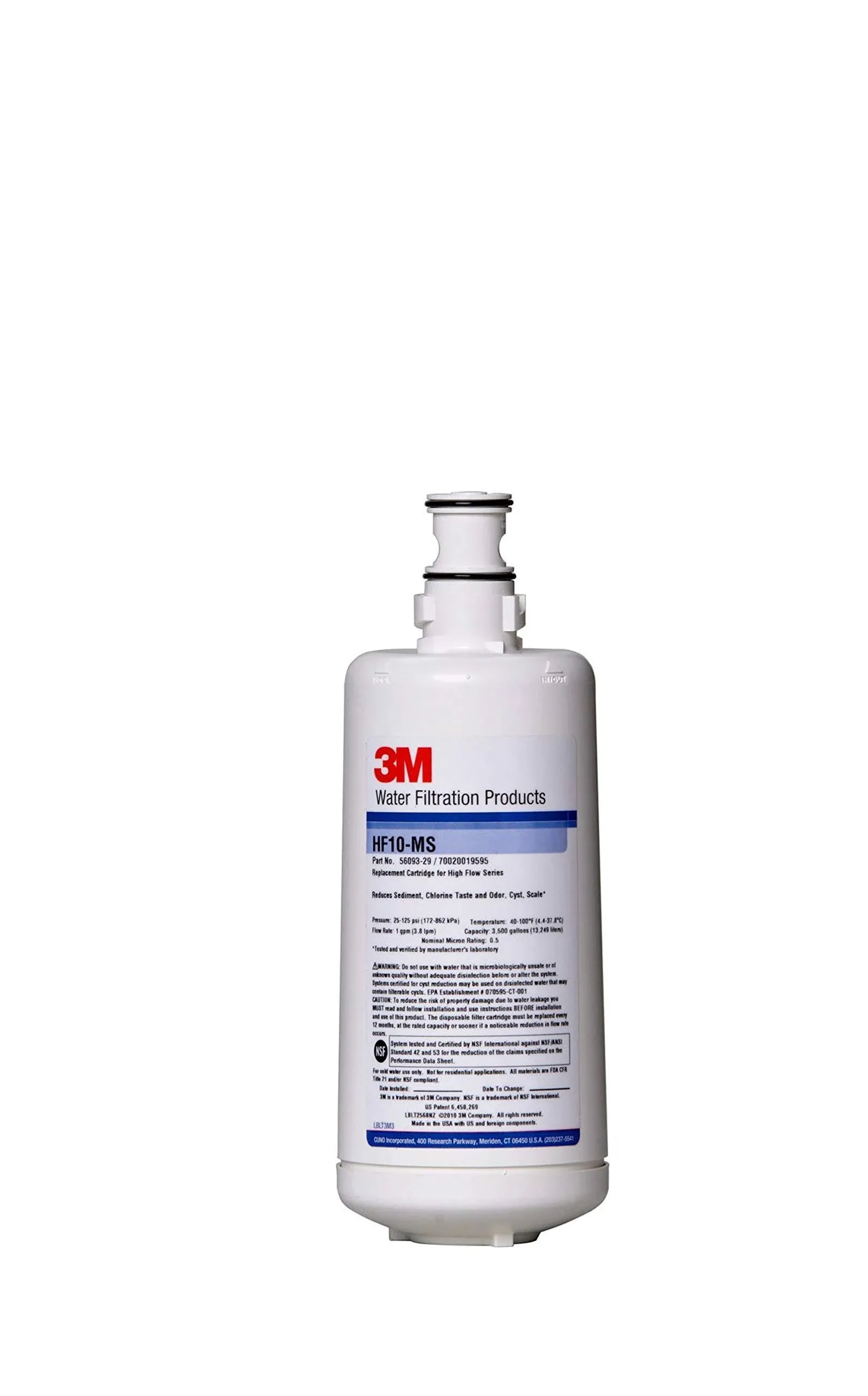 3M Water Filtration System High Flow Series Replacement Cartridge HF10-MS, 5626111