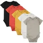 5-Pack Organic Cotton Short Sleeve Bodysuits Graphic Nature / 12M