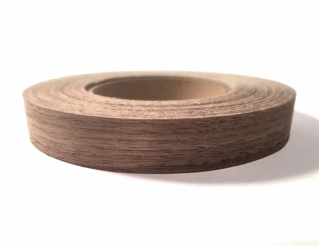 Walnut 2&#034; X 50&#039; Roll Preglued Wood Veneer Edge Banding Flexible Wood Tape Easy A