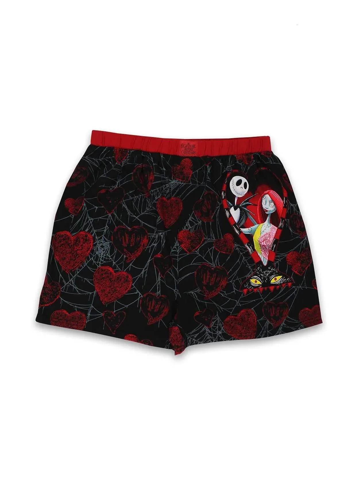 Nightmare Before Christmas Jack and Sally Heart Boxer Shorts