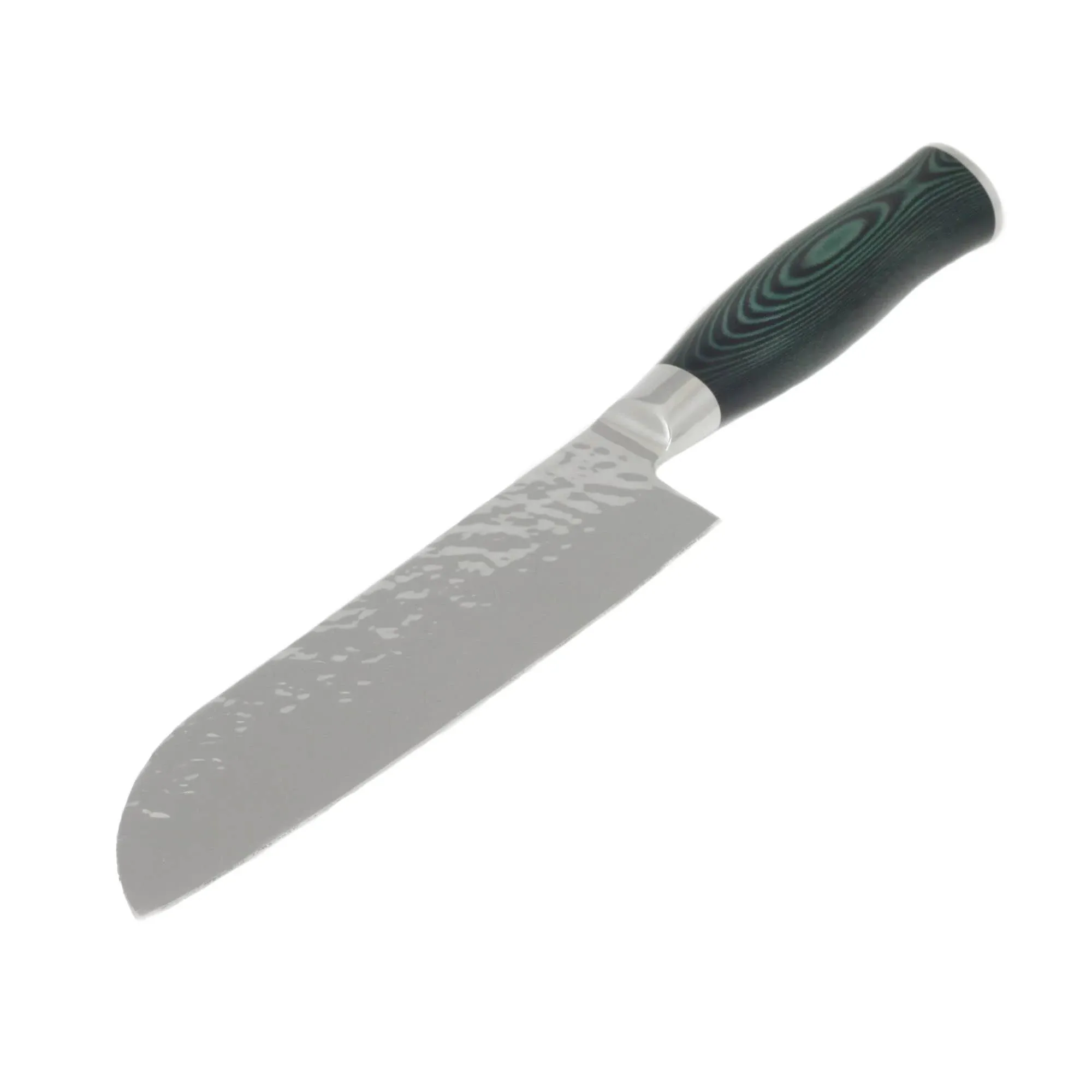 Chef Craft Elite German Stainless Steel 7 inch Santoku Knife, Black