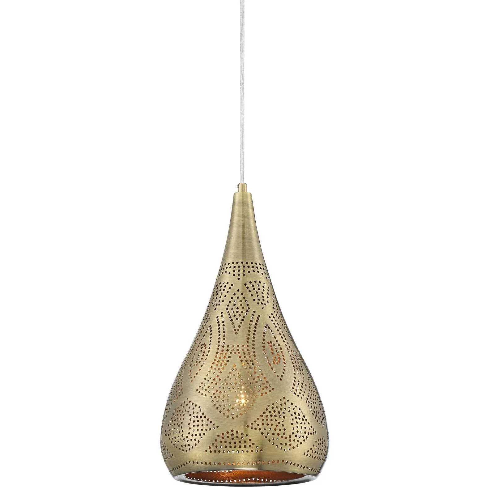 Possini Euro Design Safi Antique Brass Gold Mini Pendant Light 9" Wide Mid Century Modern Moroccan Style Fixture for Dining Room House Entryway Bedroom Kitchen Island Hallway High Ceilings