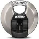 Master Lock M40XKAD Magnum Heav Duty Stainless Steel Discus Padlock with Key, Silver