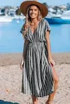 Striped Shoreline Cover-Up Dress