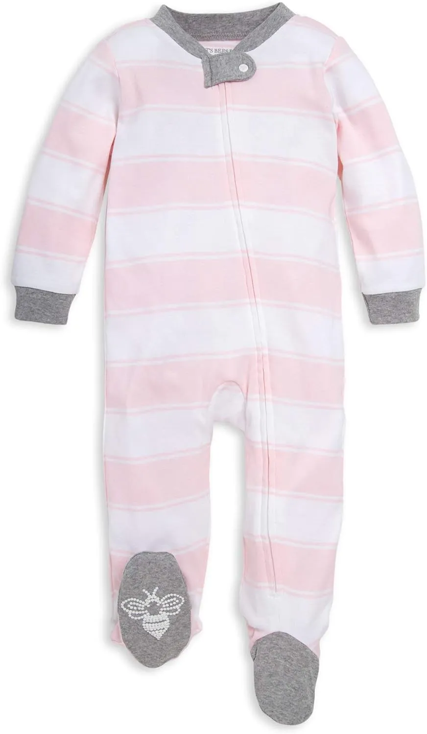 Burt's Bees Baby Rugby Stripe Organic Cotton Loose Fit Footed Sleep & Play