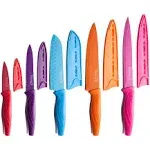 Michelangelo 10 Piece Rainbow Kitchen Knife Set