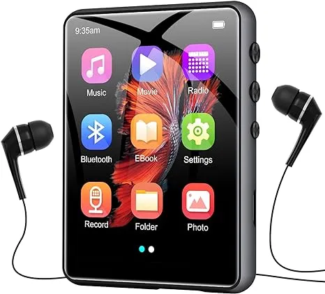 Zaqe 64gb Mp3 Player with Bluetooth5.3 2.4-inch Hd Full Touch Screen