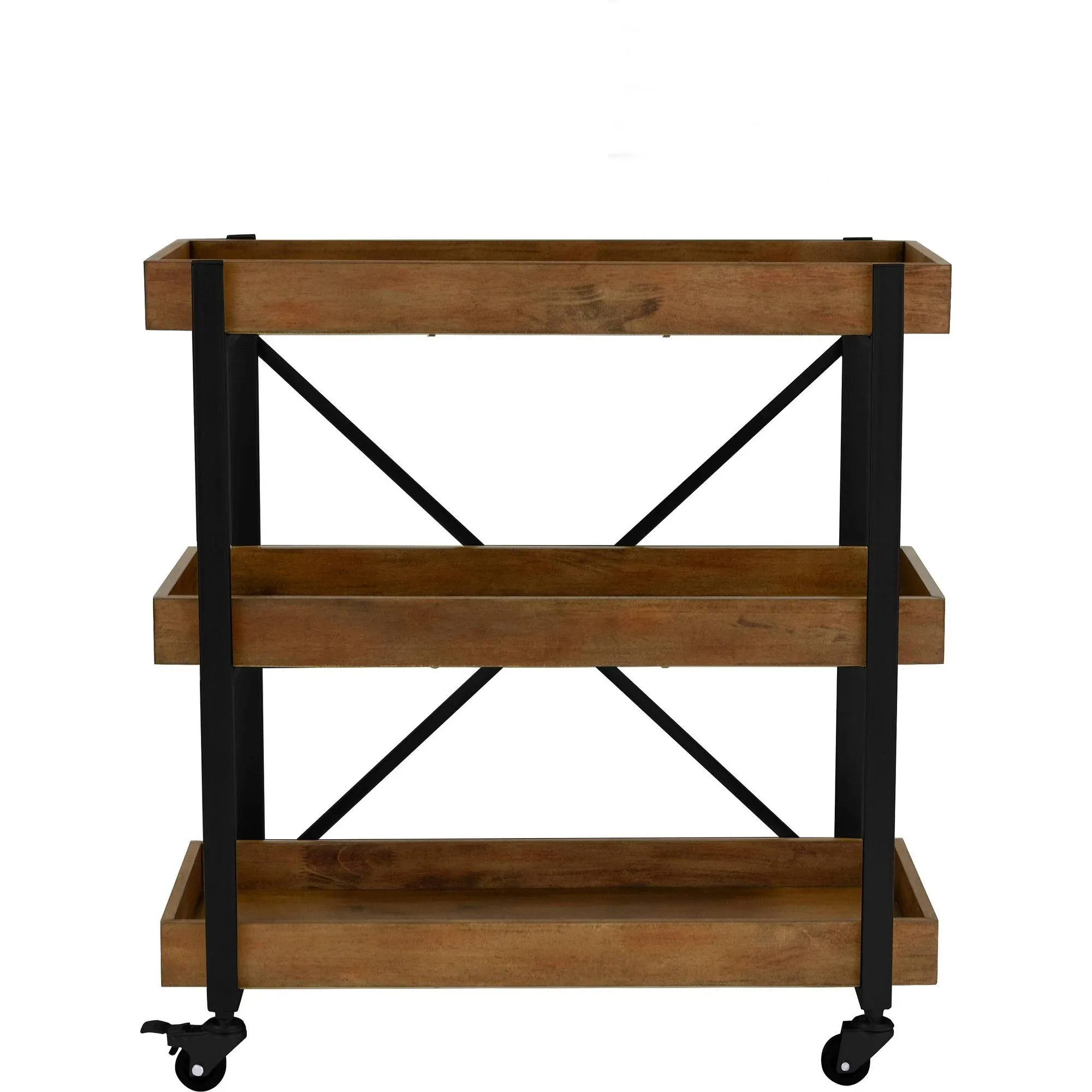 Adore Decor Riley Wooden Kitchen Bar Cart Gold