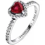 PANDORA Anillo Timeless 198421C02-56 corazón rojo